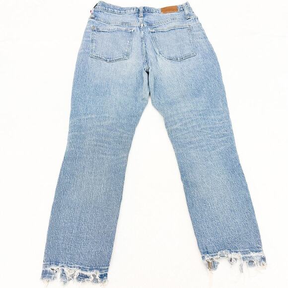 Madewell The High-Rise Slim Boyjean Raw Hem Denim Jeans Size 28 - Picture 3 of 10
